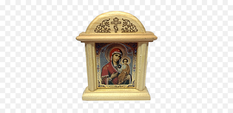 Icon Wood Shrine Most Holy Theotokos - Queen Of All Religious Item Png,Holy Light Icon