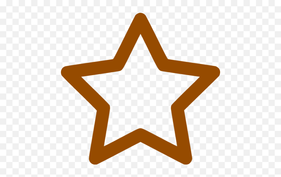 Brown Outline Star Icon - Free Brown Star Icons Transparent Red Star Outline Png,Style Icon
