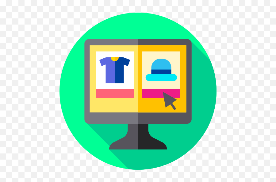 Online Shop - Free Computer Icons Png,Computer Icon Round