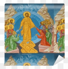 Wallpaper Brugge - Fresco of Jesus Christ in the heaven png
