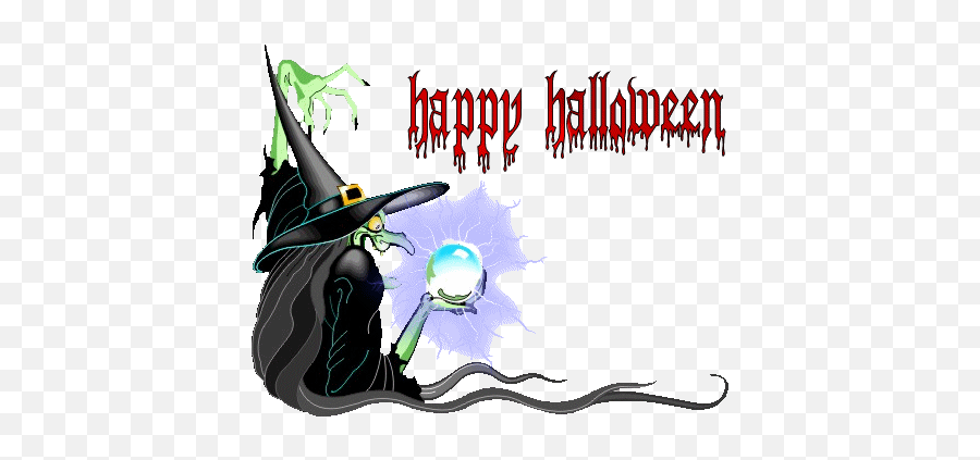 Happy Halloween Gif With A Witch - Bibliography Images In Cartoon Png,Halloween Gif Transparent