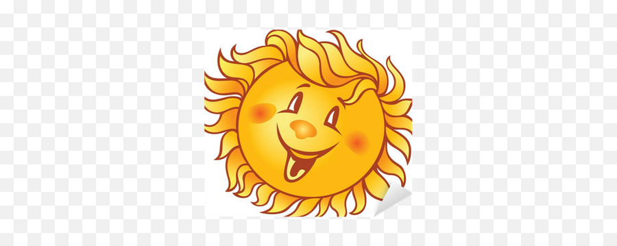 Cartoon Smiling Sun Sticker Pixers - 15 Png,Smiling Sun Png
