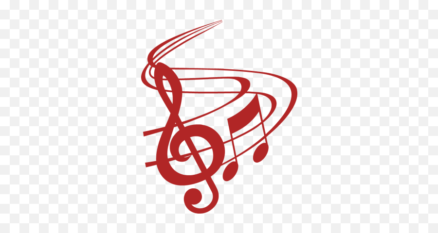 Red Musical Notes With Treble Clef - Free Clip Arts Online Transparent Music Notes Clipart Png,Treble Clef Png