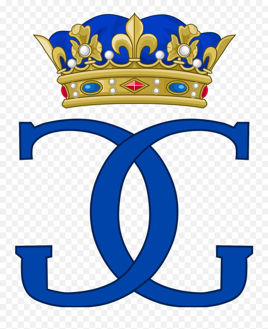 Fileroyal Monogram Of Gaston France Duke Orléanssvg - Little Prince Crown Clipart Png,Gaston Png