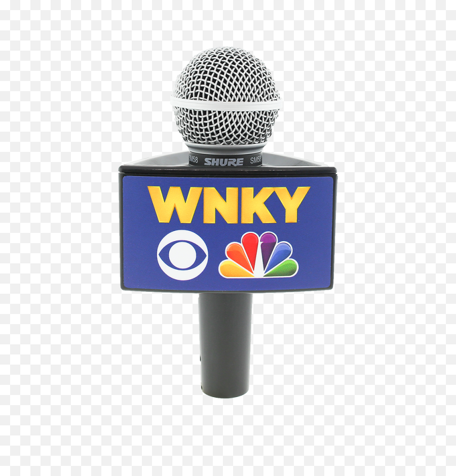 Download Wnky News Black Rycote Triangle Mic Flag - News Mic Transparent News Mic Png,Microphone Logo Png