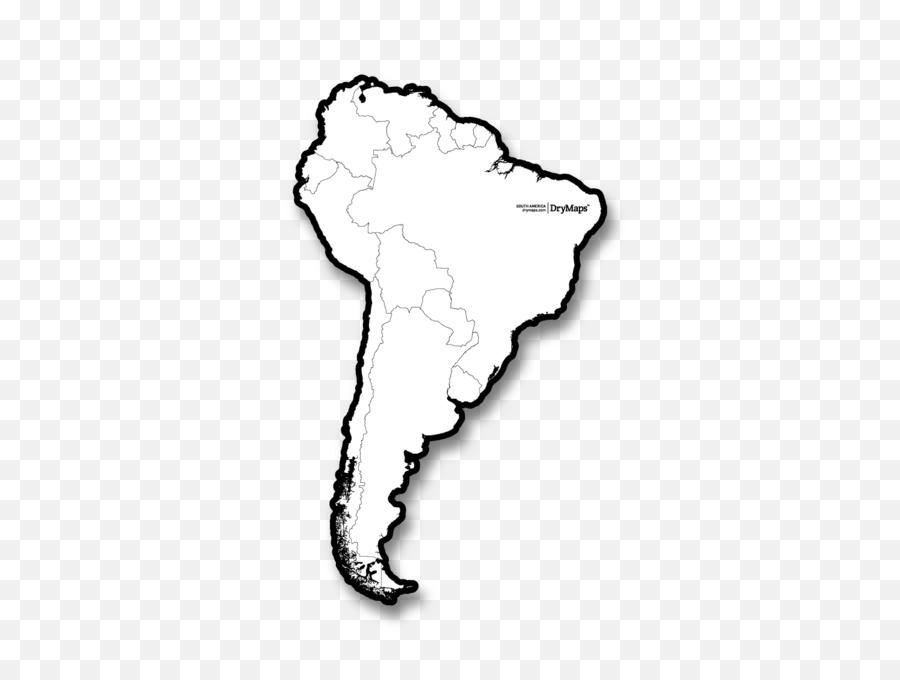South America Drymaps - Labeled South America Physical Map Png,South America Png