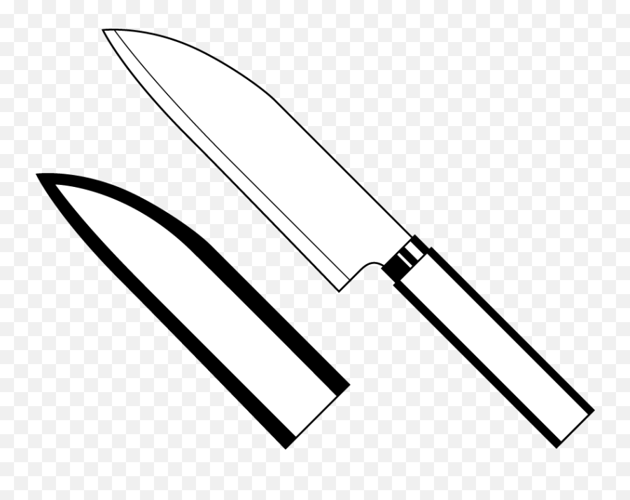 Chefs Knife Kitchen Clip Art - Knife Line Art Png,Butcher Knife Png