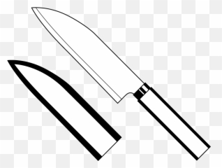 Chefs Knife Kitchen Clip Art - Line Png
