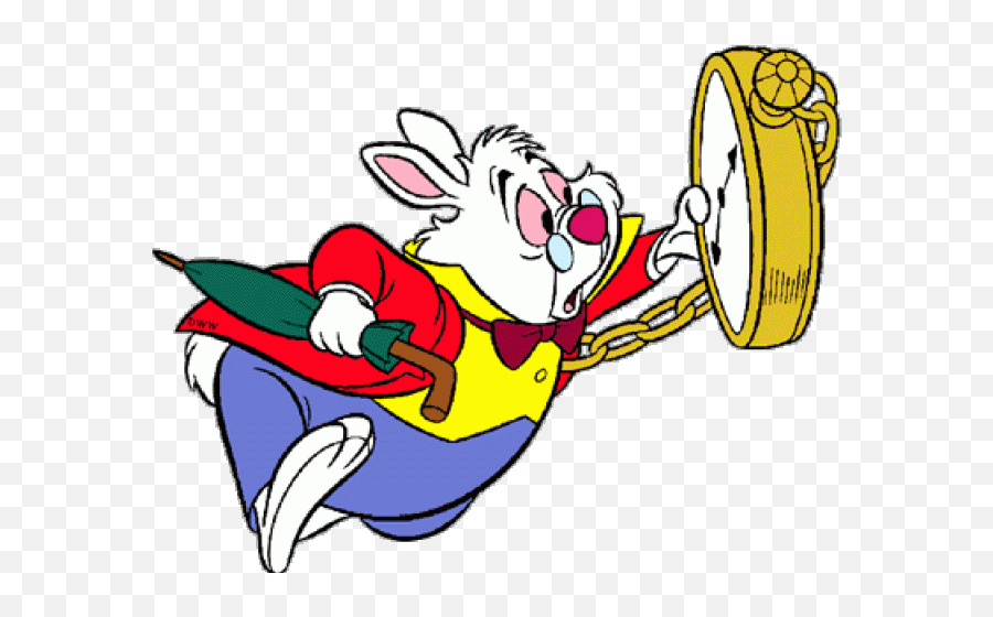 Rabbit Clipart Alice In Wonderland - Alice In Wonderland Time Is Running Out Png,Alice In Wonderland Transparent