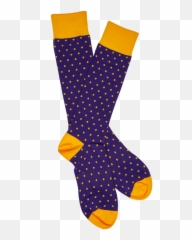 Purple And Gold - Dot Sock png