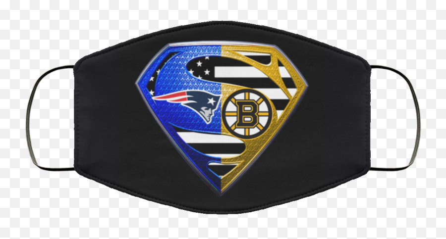 Boston Bruins Diamond Superman Face Mask - Three Stooges Face Mask Png,New Super Man Logo