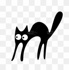 Cute Funny Black Cat Silhouette Png - Photo 874 Pngfile Free Printable Cat Bookmarks,Cat Silhouette Png