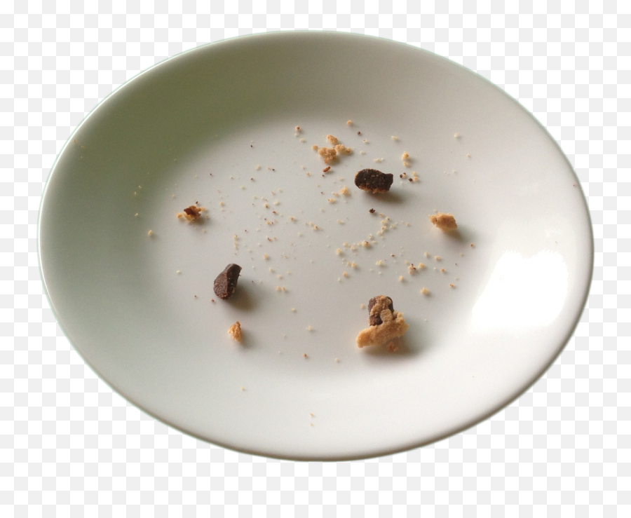 Chocolate - Plate With Cake Crumbs Png,Food Plate Png