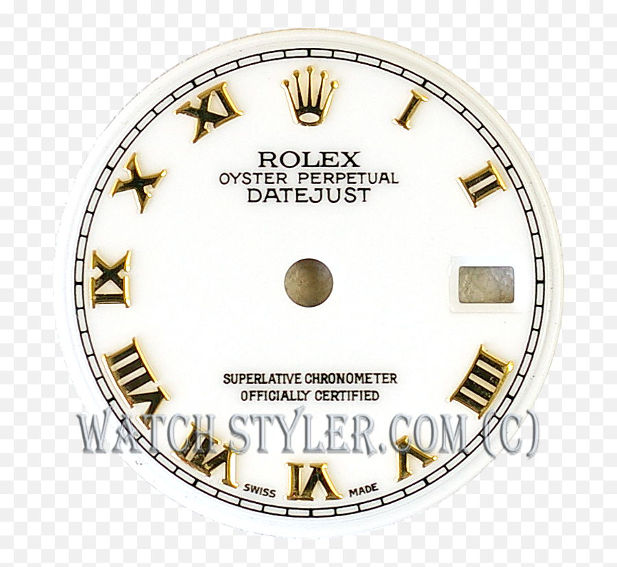 Authentic Rolex Ladiesu0027 Datejust White Dial With Roman Hour - D Horloge Midi En Png,Rolex Logo Png