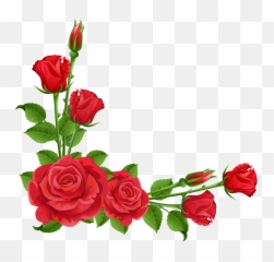 Headstone Clipart Rose Vine - Flower Border Design png