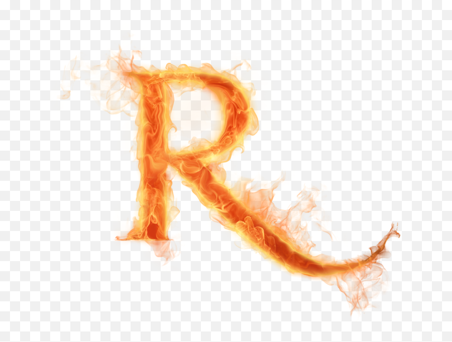 R Fire Png Jpg Black And White Stock - Burning Letter R Png,Letter R Png