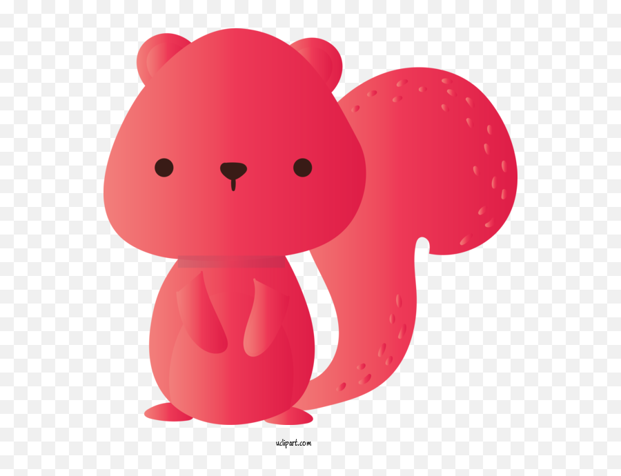Animals Cartoon Pink Squirrel For - Soft Png,Squirrel Clipart Png