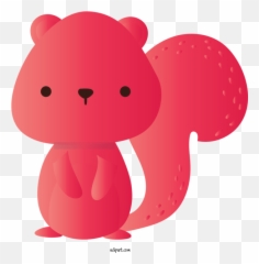 Animals Cartoon Pink Squirrel For - Soft Png,Squirrel Clipart Png