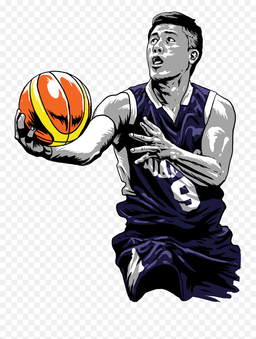 Enzo Jericho Cruz Study - Basketball Player 2550x3300 Dibujo Transparente Jugador De Baloncesto Png,Nba Player Png