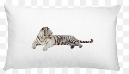 White - Tiger Print Rectangular Pillow Pillow Png,White Tiger Png