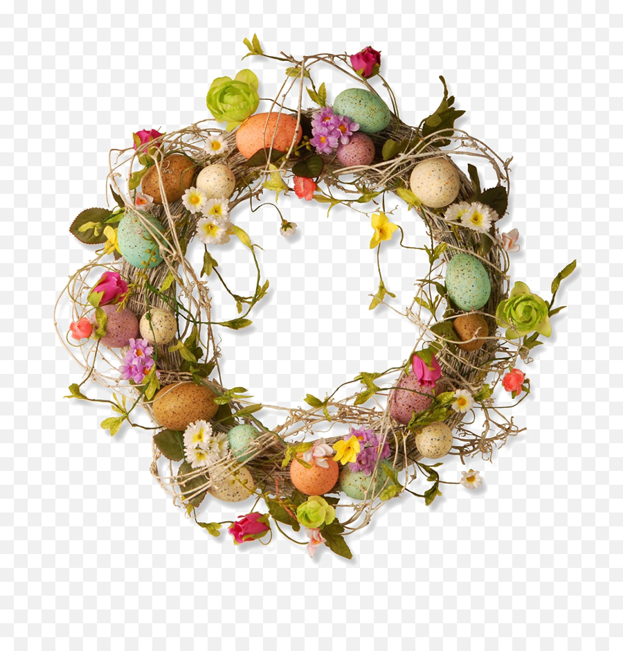 Christmas Wreath Transparent Background Png - Jpg Bunny Easter Wreath Png,Amazon Logo Transparent Background