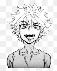 Killua Zoldyck Discovered - Killua Fanart Black And White Png,Killua Transparent