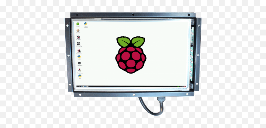 Raspberry Pi Based 10 Open Frame Touchscreen Panel Pc - Open Frame Touch Screen Monitor Png,Raspberry Pi Logos