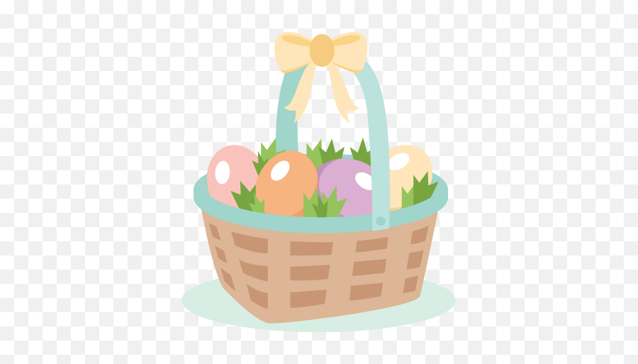 Easter Basket Svg Cut Files Scrapbook File Cute - Cute Easter Basket Cute Easter Clipart Png,Basket Png