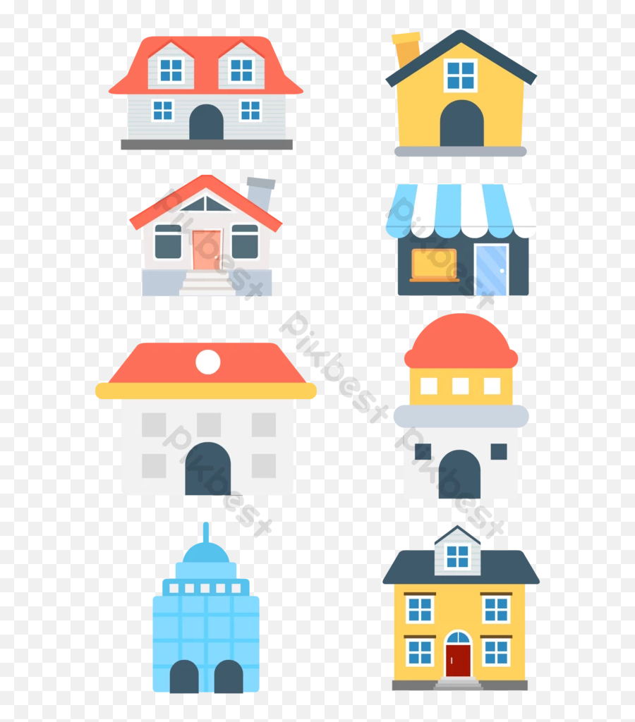 Cartoon House Icon Vector Design Eps Free Download - Pikbest Vertical Png,Landscape Icon Vector