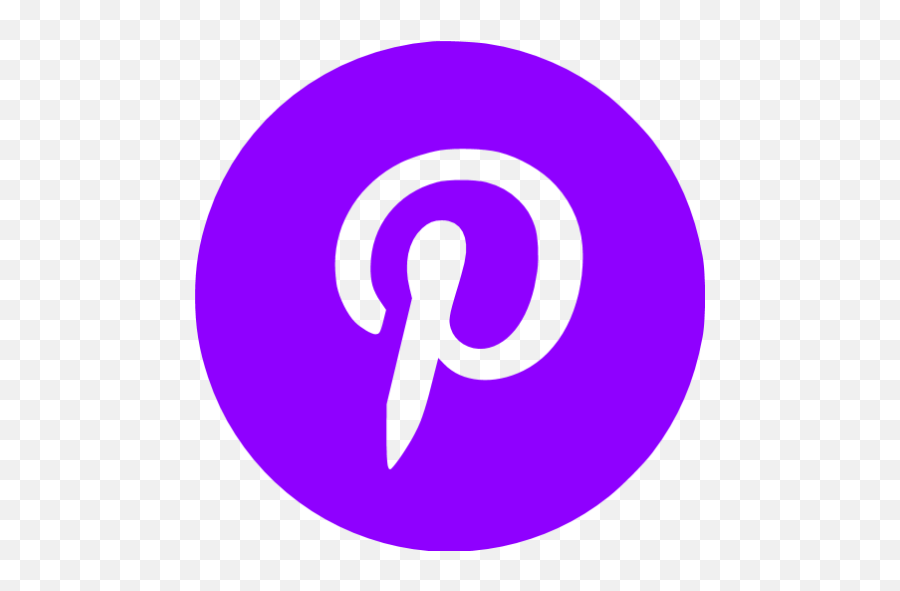 Violet Pinterest 4 Icon - Icon Gray Png,Pinterest Circle Icon