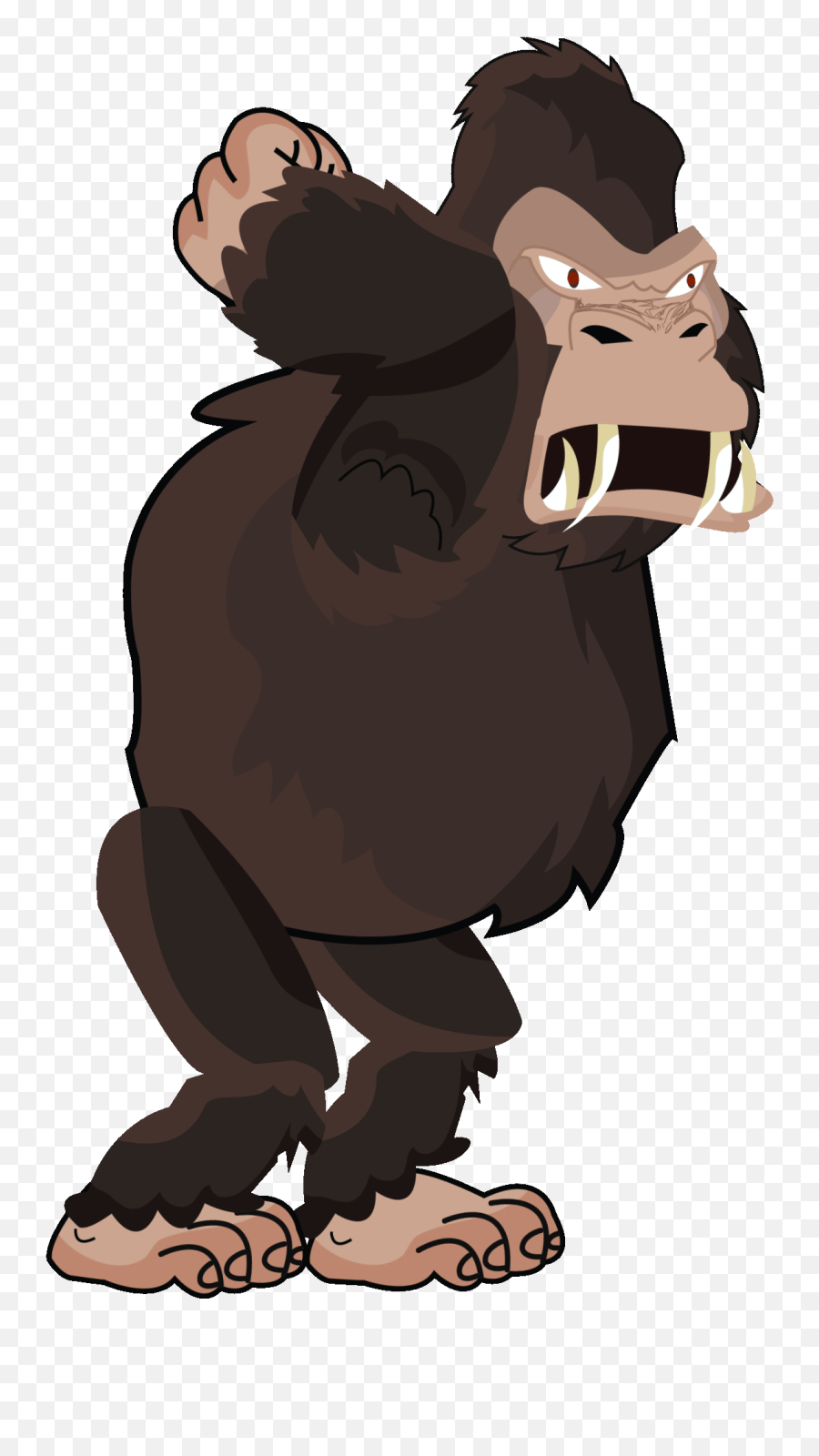 Gorilla 2d - Gorilla Cartoon Gif Png,Gorilla Transparent