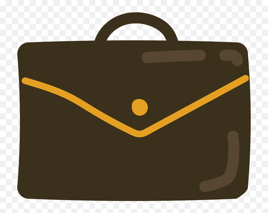 Blue Briefcase With Yellow Details Clipart Illustrations - Solid Png,Briefcase Icon Vector