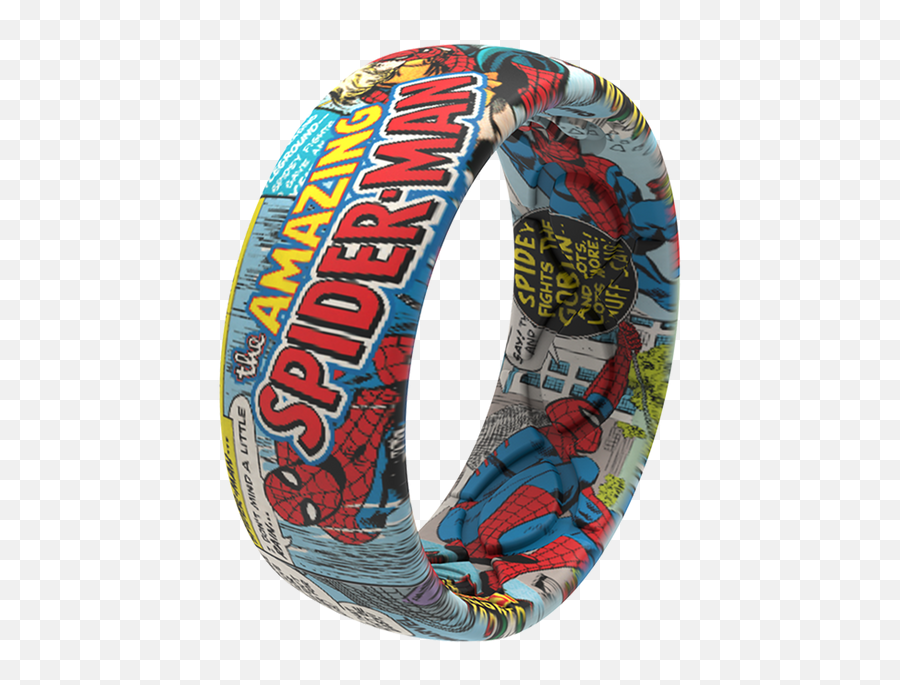 Spider - Man Classic Comic Silicone Ring Groove Life Solid Png,Spider Man The Icon Book