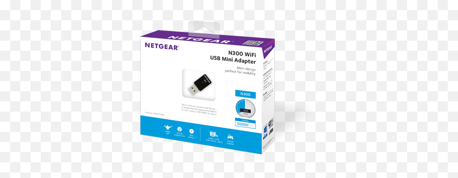 Netgear Wna3100m U2013 N300 Wireless Usb Adapter A2zit - Electronics Brand Png,Wps Icon Netgear