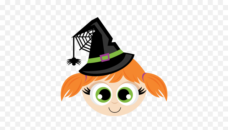 Whcp42 Hd Free Witches Hair Clipart Png Pack 5560 - Cute Halloween Witch Clipart,Witch Silhouette Png