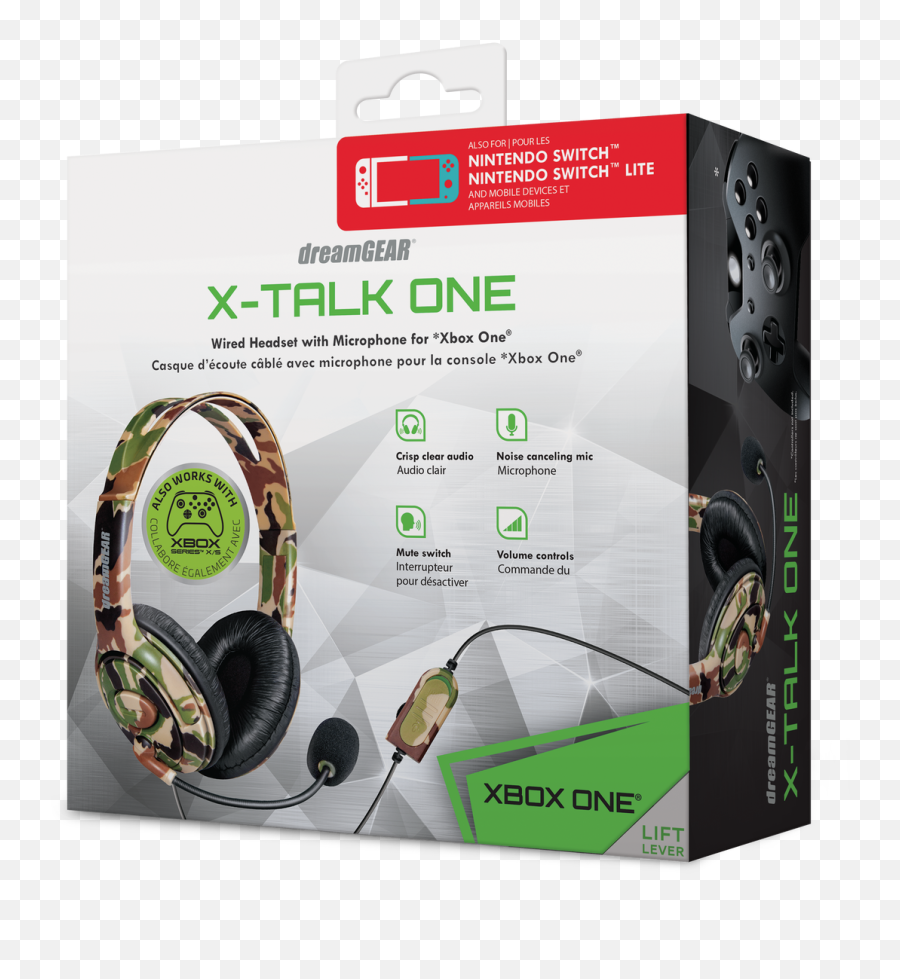 X - Talk One Gaming Headset For Xbox One Dreamgear Audifonos Gamer Camuflados Xbox One Png,Xbox One Headset Mute Icon