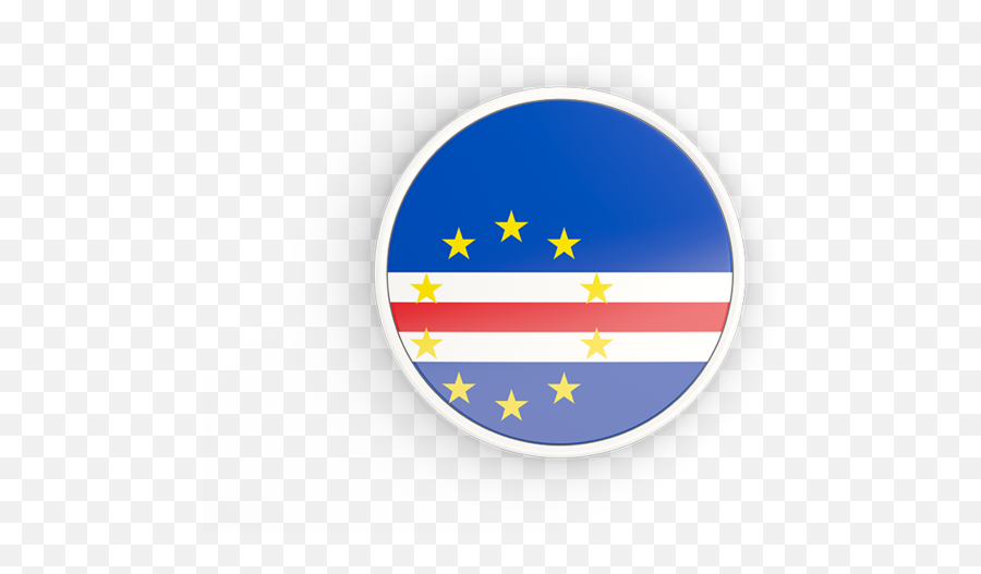 Round Icon With White Frame Illustration Of Flag Cape Verde - Vertical Png,Cape Icon