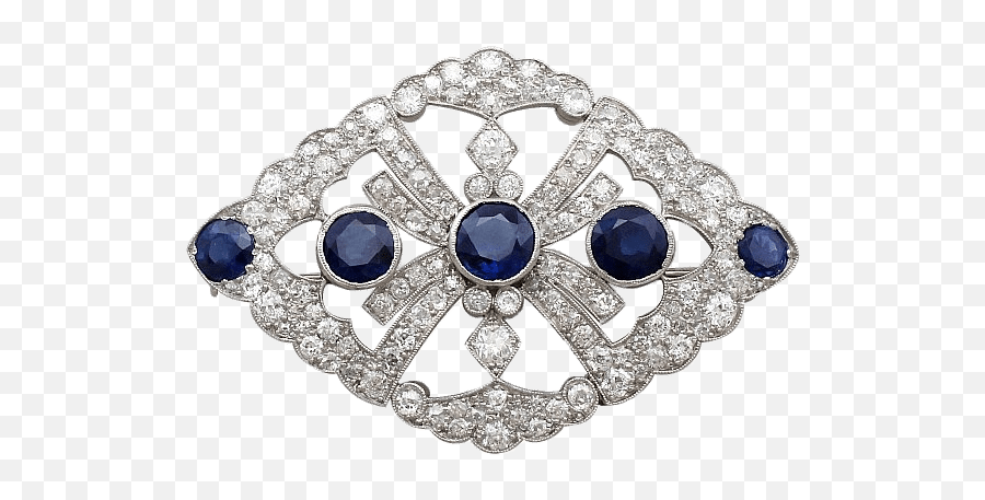 Brooch With Sapphire And Diamond Transparent Png - Stickpng Brooch,Diamond Transparent