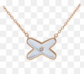 Chaumet Jeux De Liens Pink Gold Mother - ofPearl Diamond Pendant 082930 png