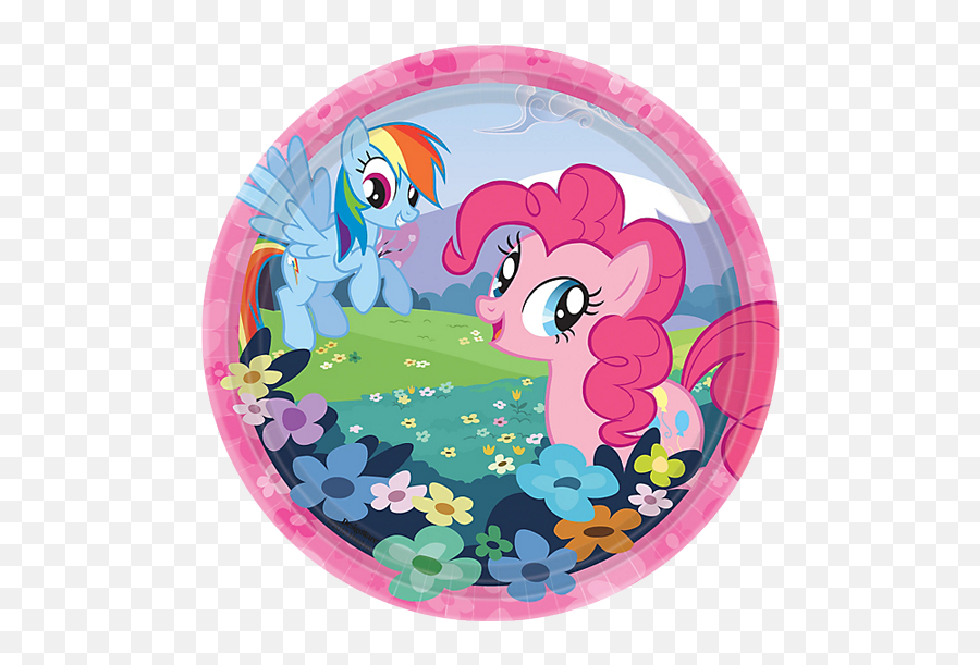 My Little Pony Party Lunch Plates - Just For Kids Lamina Comestible Lámina De Pony Png,My Little Pony Png