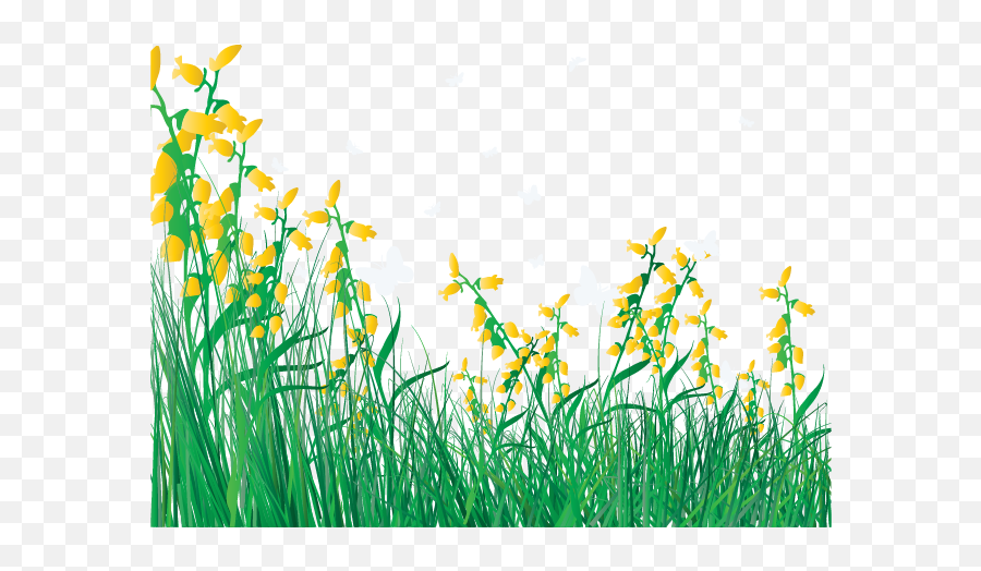 Download Flower Lawn Clip Art - Grass And Flowers Cartoon My Entire World Is Falling Apart Png,Flower Cartoon Png
