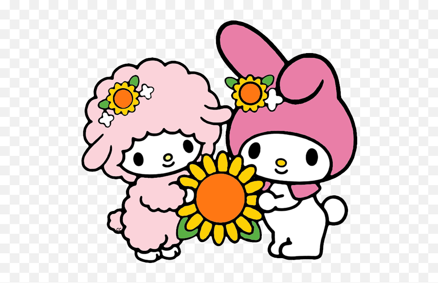 My Melody Clip Art Cartoon - My Melody And My Sweet Piano Flower Png,My Melody Transparent
