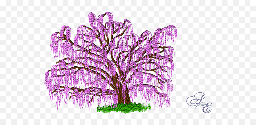 Spring Willow - Willow Tree Embroidery Design Png,Weeping Willow Png