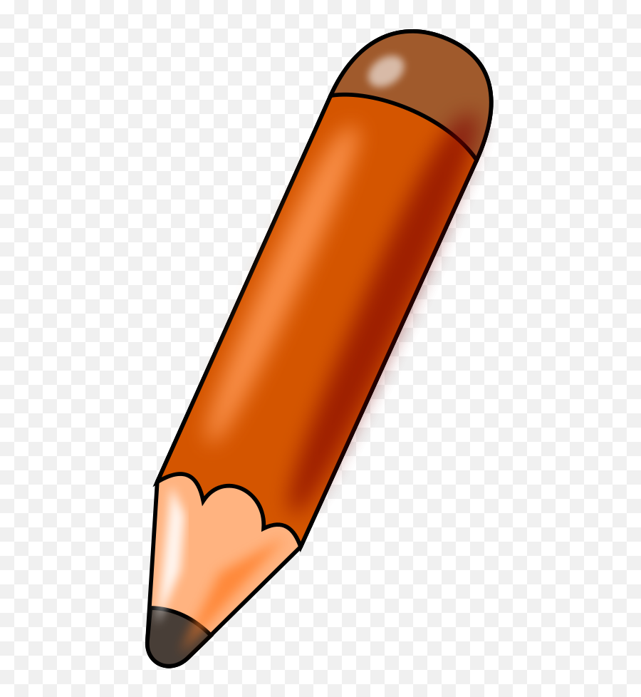 Black And White Pencil Clip Art Clipart - Clipart Orange Pencil Png,Pencil Clip Art Png
