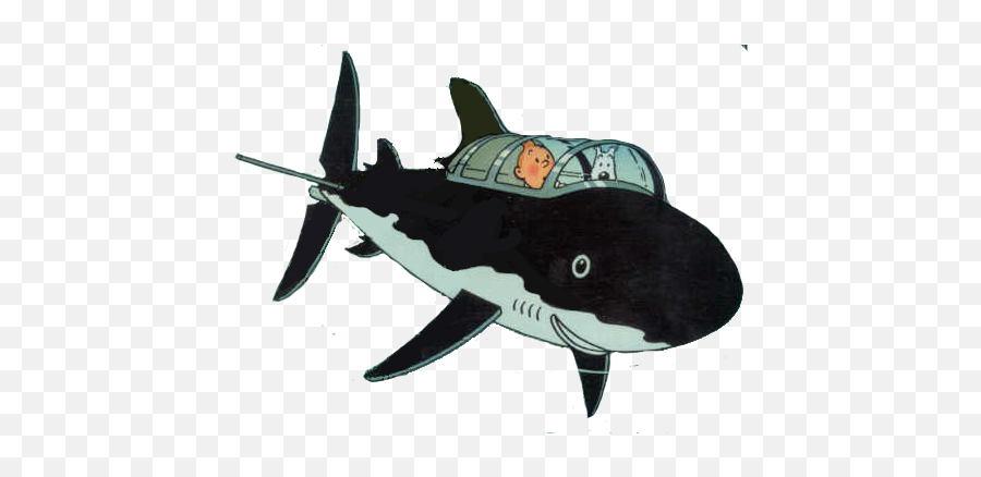 Professor Calculus Submarine - Tintin Shark Submarine Model Png,Submarine Png