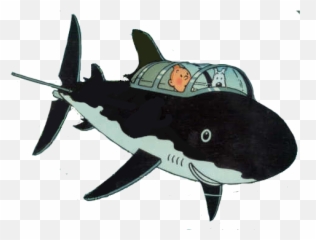 Professor Calculus Submarine - Tintin Shark Model png