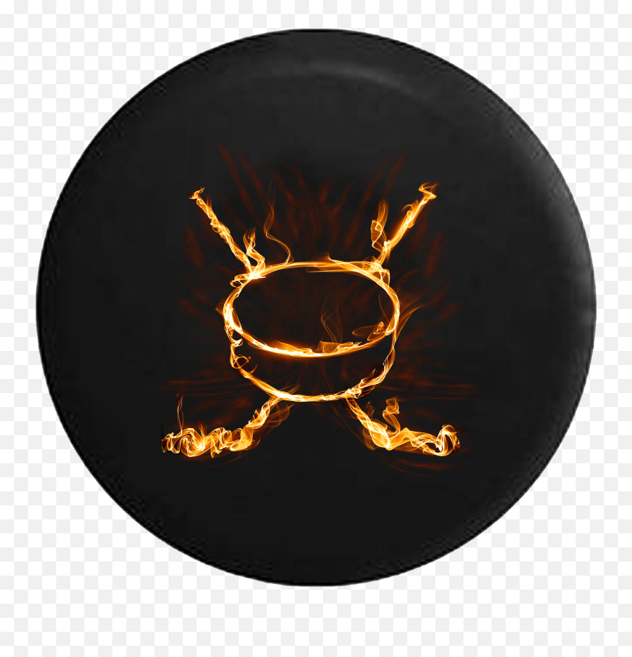 Download Hd Flaming Realistic Fire Hockey Stick U0026 Puck Rv - Circle Png,Realistic Fire Png