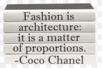 5 Vol Fashion Is Architecture Coco Chanel Quote Black Covers 95 Wide Approx 625 Tall - Number png