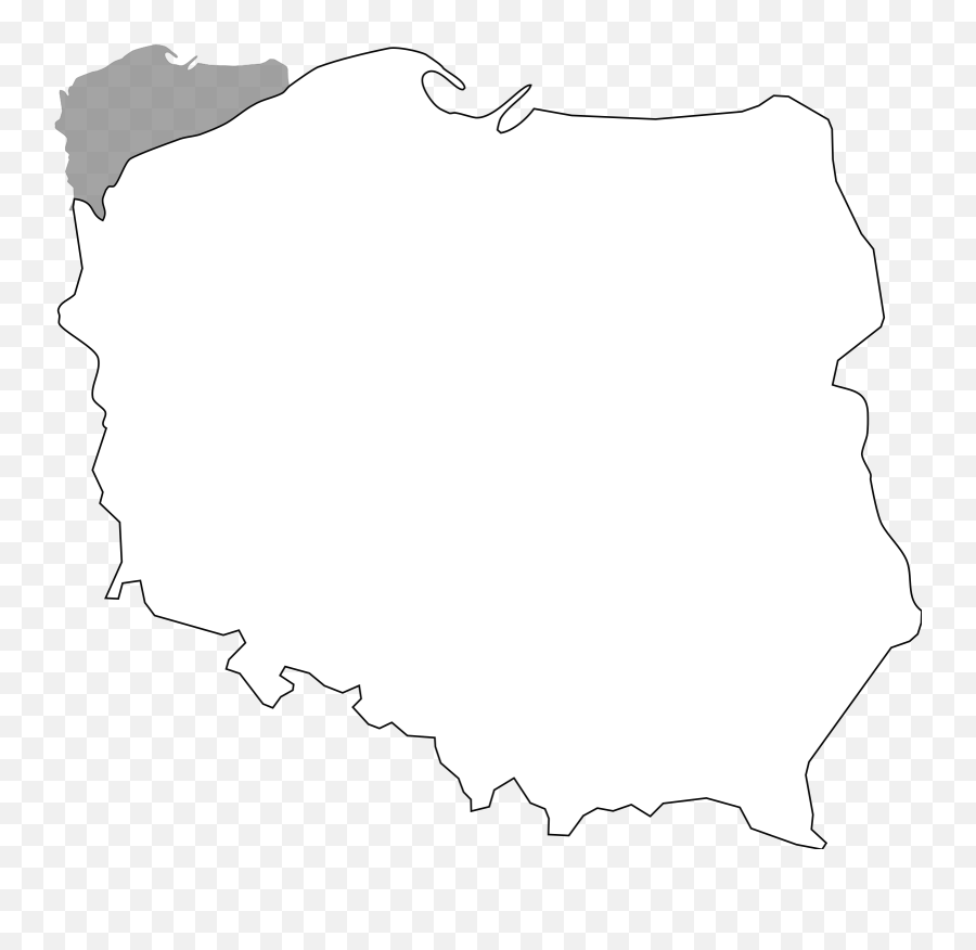 Black Line Master Polish Map Clip Art Icon And Svg - Svg Poland Map White Png,Map Clipart Png