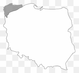 Black Line Master Polish Map Clip Art Icon And Svg - Poland White Png